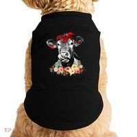 Funny Not Today Heifer Floral Farmer Cute Heifer Doggie Tank thumb 0