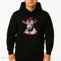 Funny Not Today Heifer Floral Farmer Cute Heifer Hoodie thumb 2