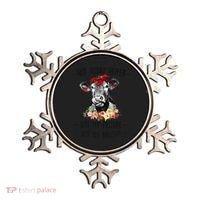 Funny Not Today Heifer Floral Farmer Cute Heifer Ornament thumb 0
