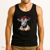 Funny Not Today Heifer Floral Farmer Cute Heifer Tank Top thumb 3