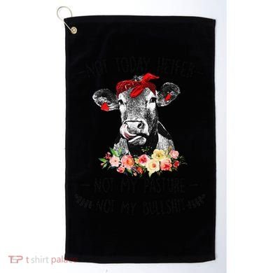 Funny Not Today Heifer Floral Farmer Cute Heifer Golf Towel
