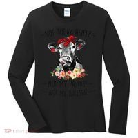 Funny Not Today Heifer Floral Farmer Cute Heifer Women's Long Sleeve Shirt thumb 0