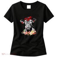 Funny Not Today Heifer Floral Farmer Cute Heifer Women's T-Shirt thumb 0