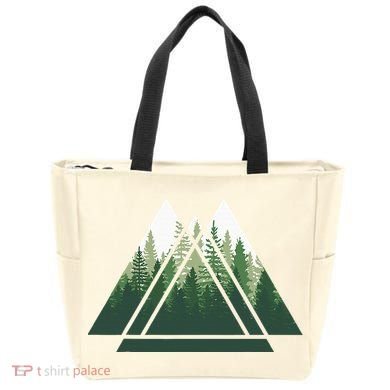 Forest Nature Triangle Minimalism Tote Bag