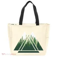 Forest Nature Triangle Minimalism Tote Bag thumb 0