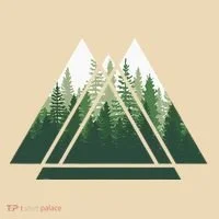 Forest Nature Triangle Minimalism Tote Bag thumb 4
