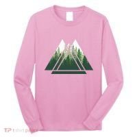 Forest Nature Triangle Minimalism Long Sleeve Shirt thumb 0