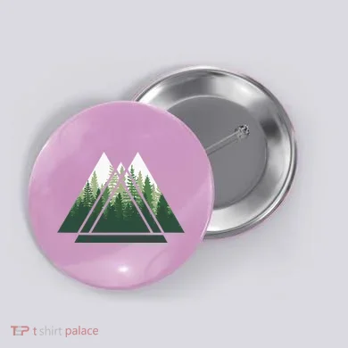 Forest Nature Triangle Minimalism Button