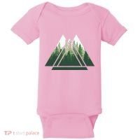 Forest Nature Triangle Minimalism Baby Bodysuit thumb 0