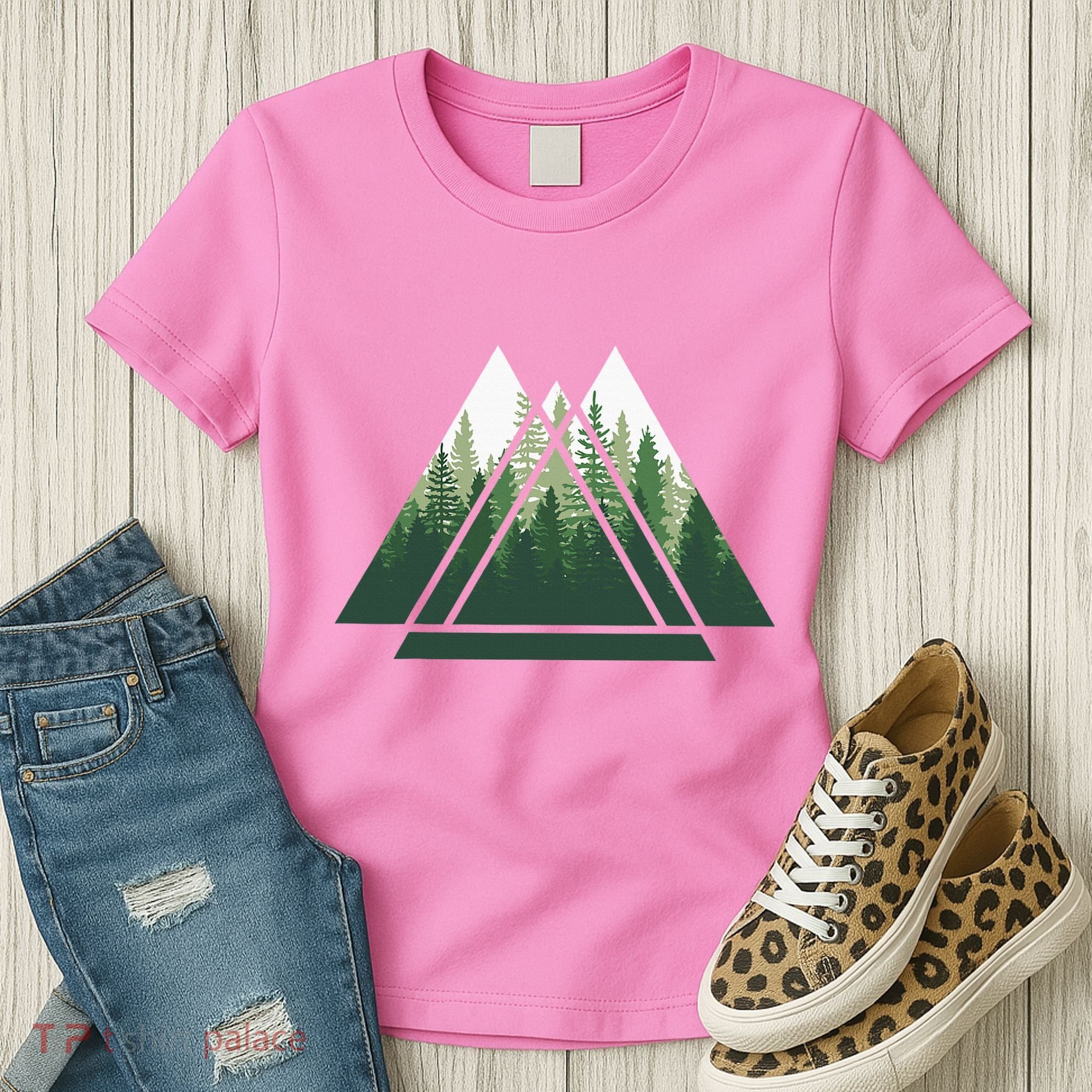 Forest Nature Triangle Minimalism Women's T-Shirt