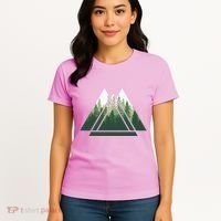 Forest Nature Triangle Minimalism Women's T-Shirt thumb 4