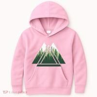 Forest Nature Triangle Minimalism Kids Hoodie thumb 0