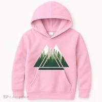 Forest Nature Triangle Minimalism Kids Hoodie thumb 0