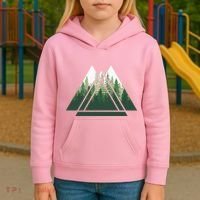 Forest Nature Triangle Minimalism Kids Hoodie thumb 3
