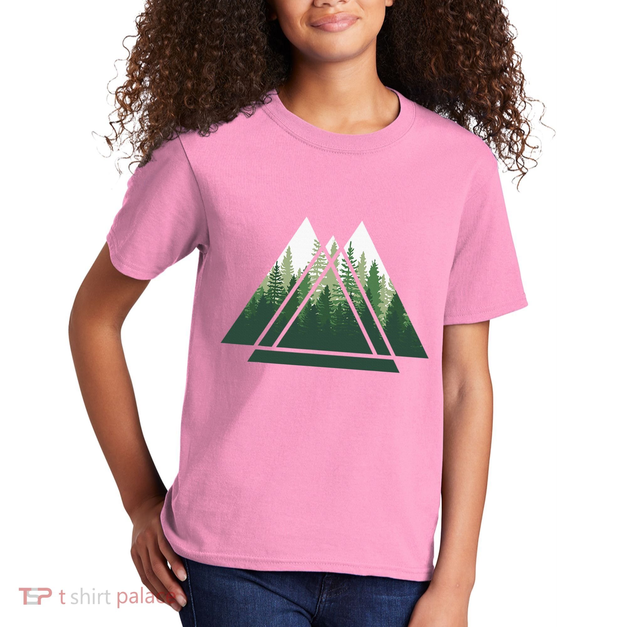 Forest Nature Triangle Minimalism Kids T-Shirt