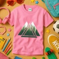 Forest Nature Triangle Minimalism Kids T-Shirt thumb 3