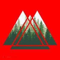 Forest Nature Triangle Minimalism Santa Hat thumb 1