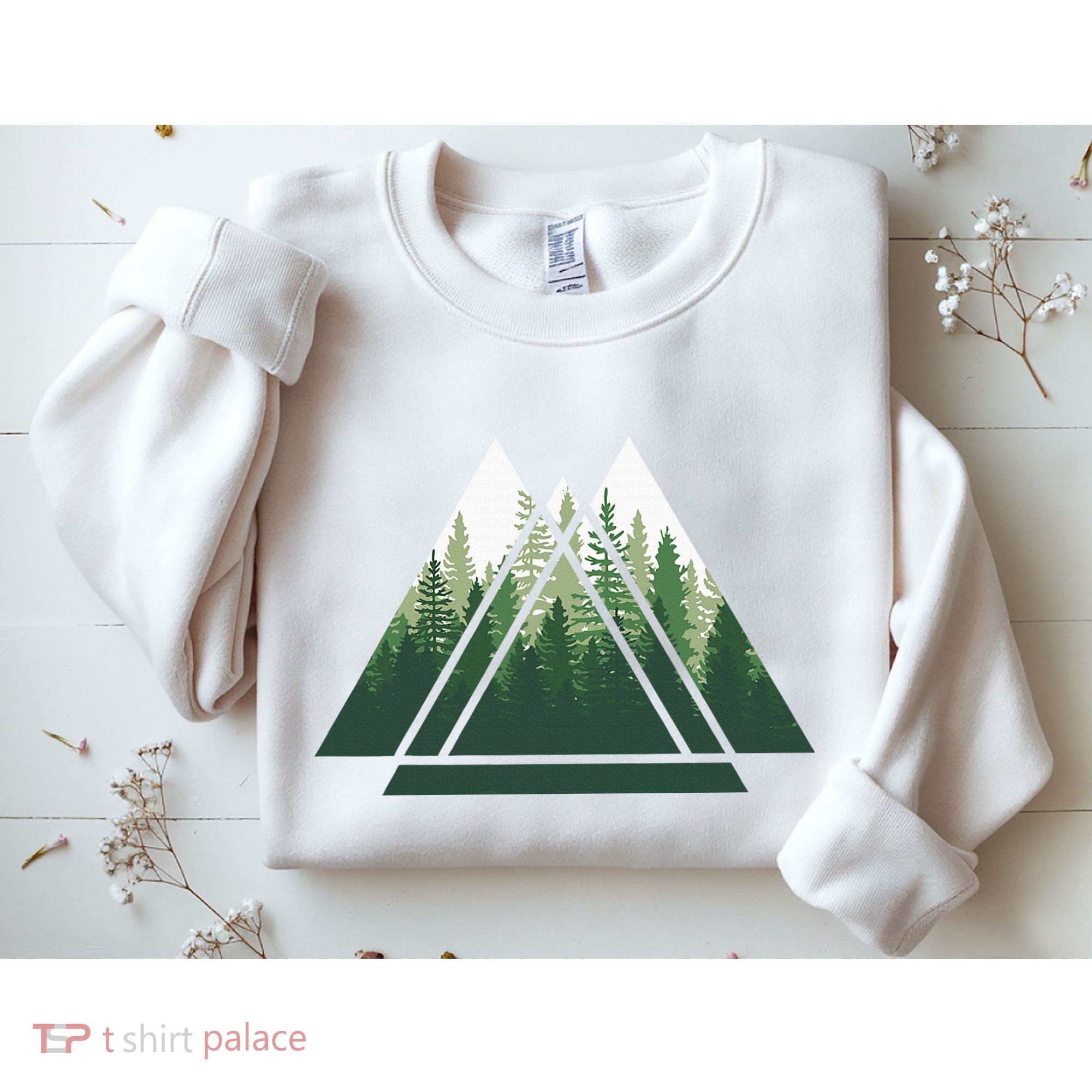 Forest Nature Triangle Minimalism Sweatshirt