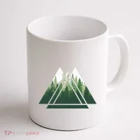 Forest Nature Triangle Minimalism Coffee Mug thumb 1