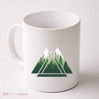 Forest Nature Triangle Minimalism Coffee Mug thumb 0