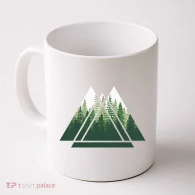 Forest Nature Triangle Minimalism Coffee Mug