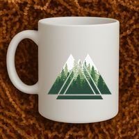 Forest Nature Triangle Minimalism Coffee Mug thumb 2
