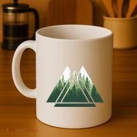 Forest Nature Triangle Minimalism Coffee Mug thumb 4