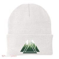 Forest Nature Triangle Minimalism Beanie thumb 0
