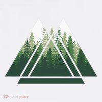 Forest Nature Triangle Minimalism Polo thumb 3