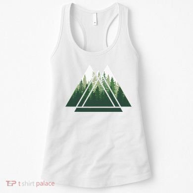 Forest Nature Triangle Minimalism Women's Tank Top