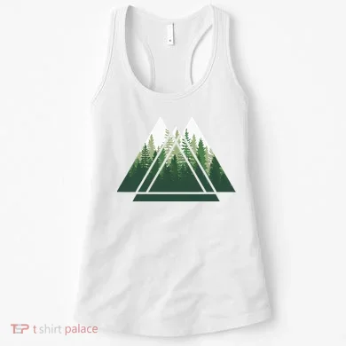 Forest Nature Triangle Minimalism Women's Tank Top