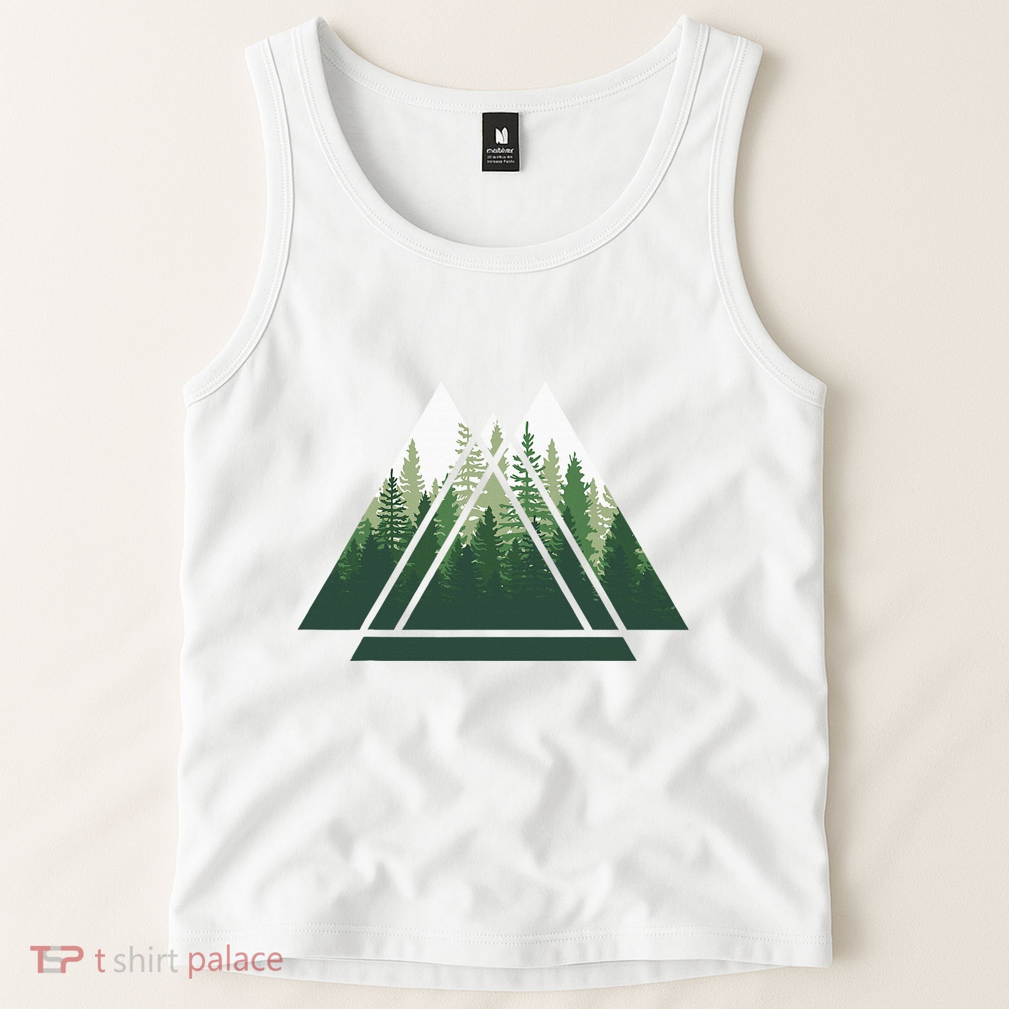 Forest Nature Triangle Minimalism Tank Top