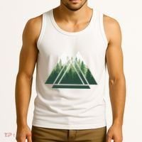 Forest Nature Triangle Minimalism Tank Top thumb 3