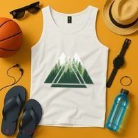 Forest Nature Triangle Minimalism Tank Top thumb 4