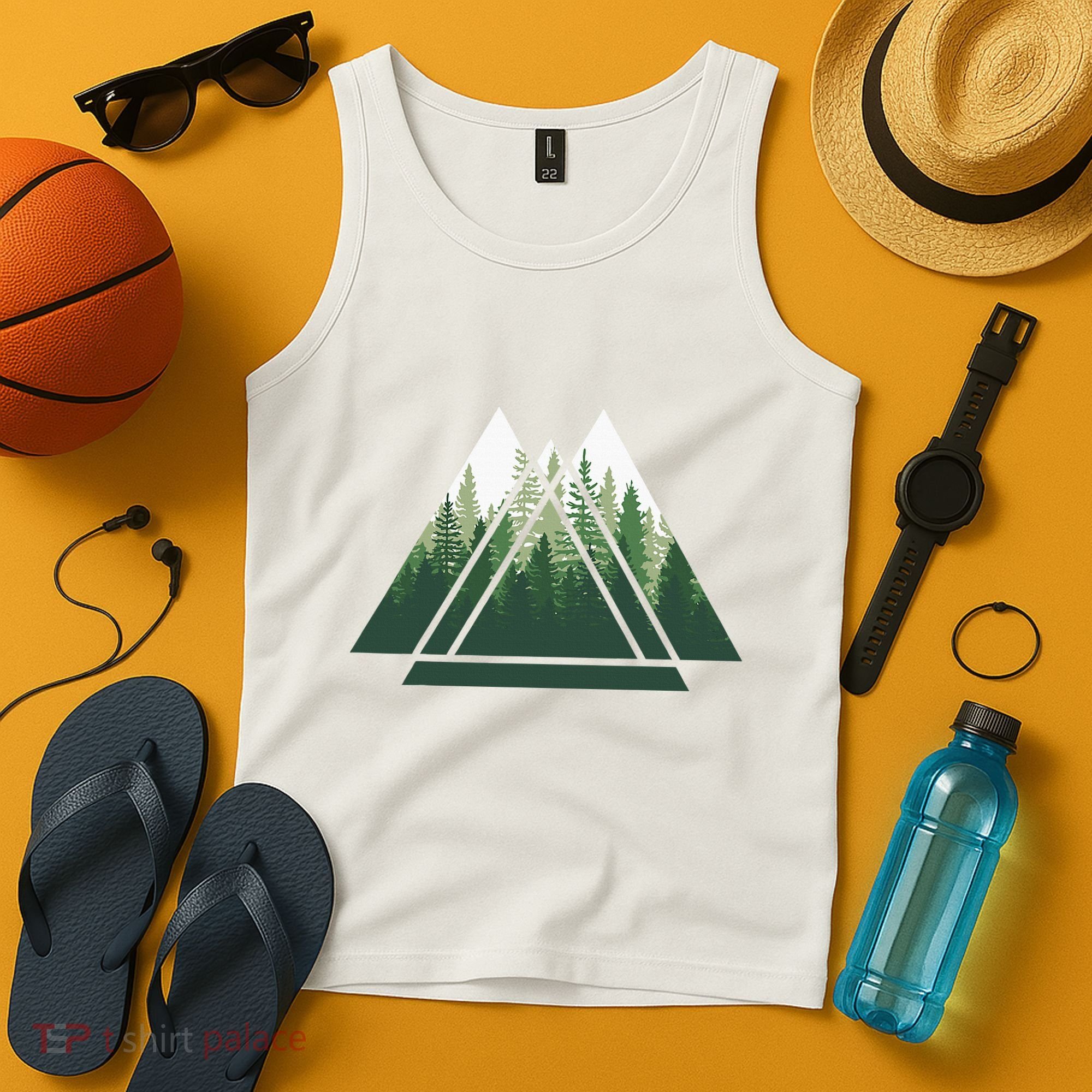 Forest Nature Triangle Minimalism Tank Top