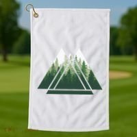 Forest Nature Triangle Minimalism Golf Towel thumb 1