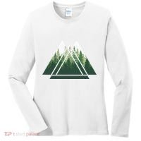 Forest Nature Triangle Minimalism Women's Long Sleeve Shirt thumb 0