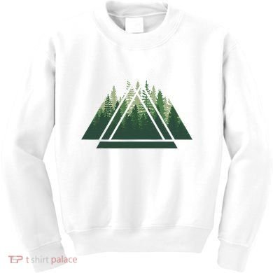 Forest Nature Triangle Minimalism Kids Sweatshirt