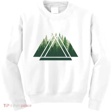 Forest Nature Triangle Minimalism Kids Sweatshirt
