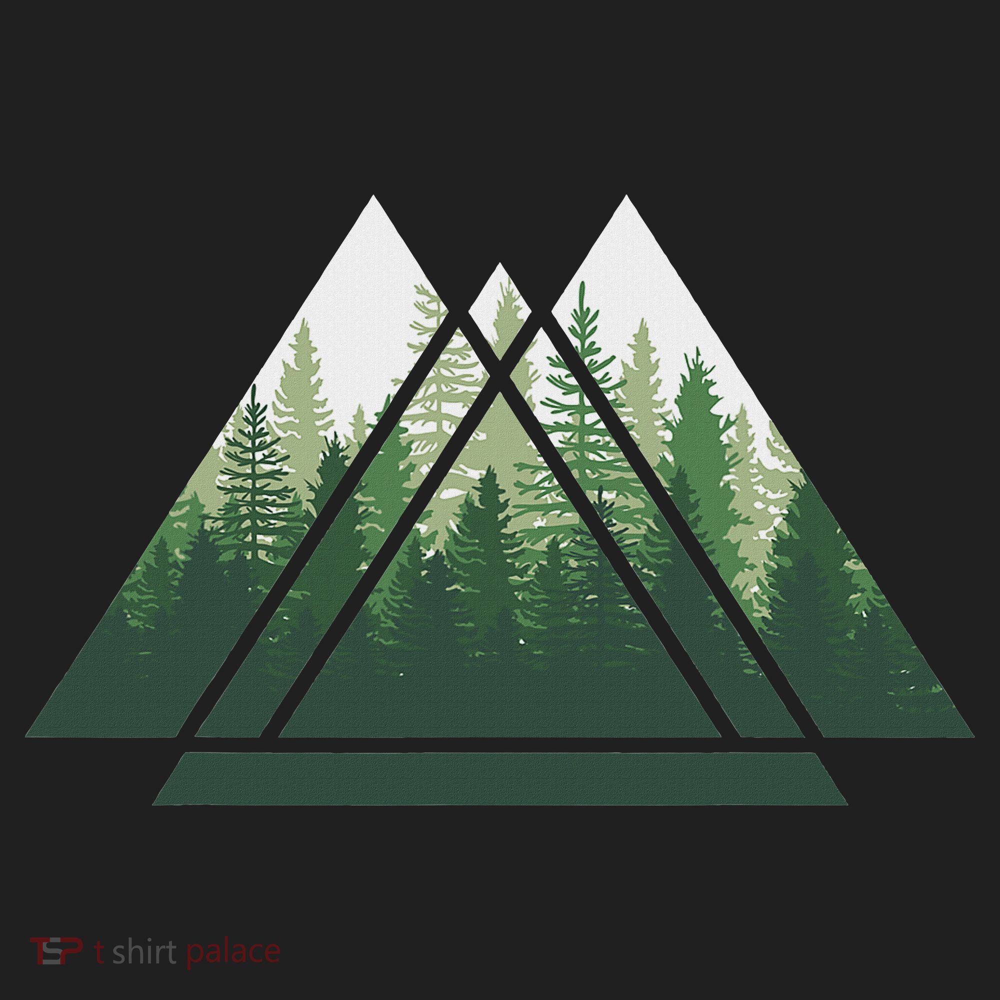 Forest Nature Triangle Minimalism Women's Sweatshirt