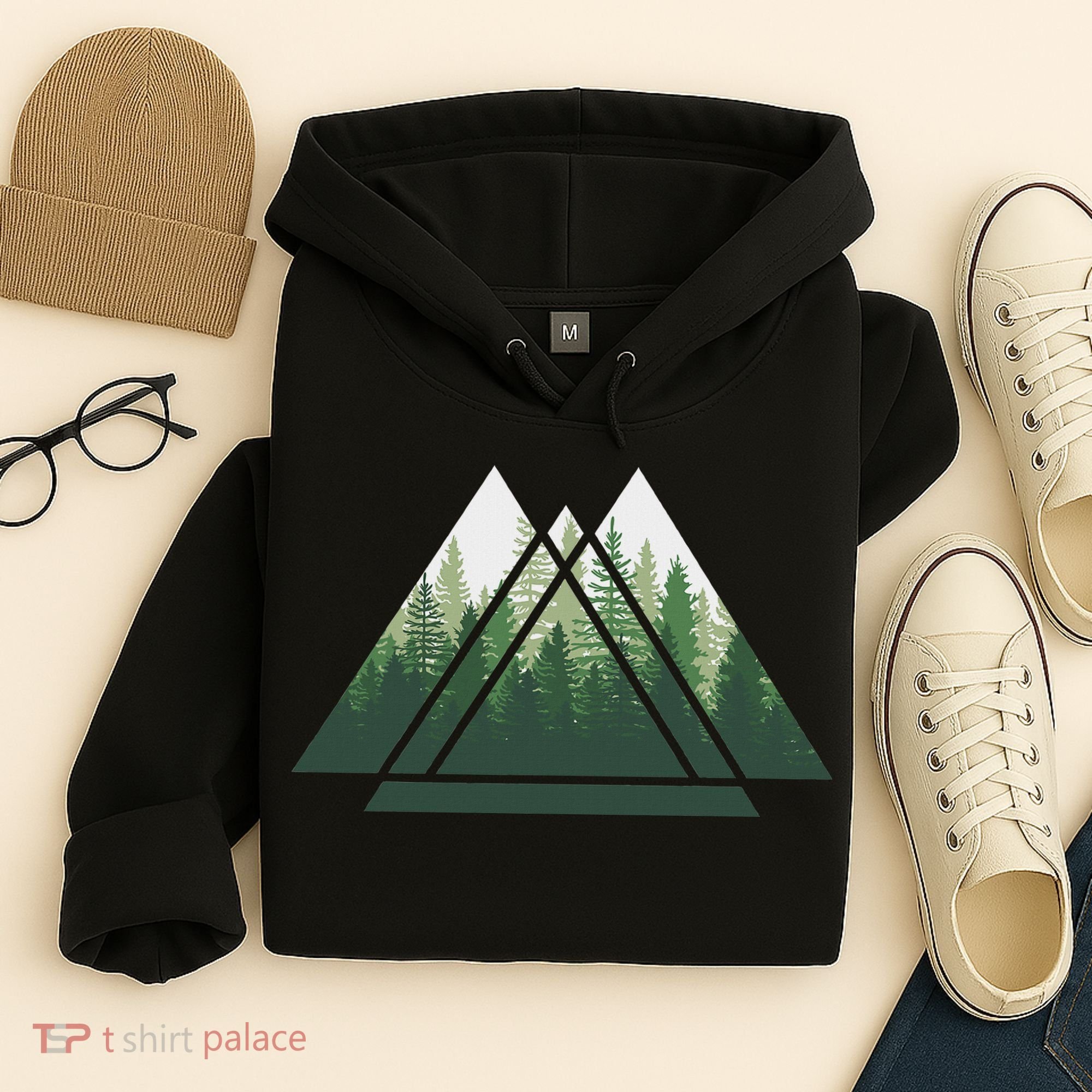 Forest Nature Triangle Minimalism Hoodie