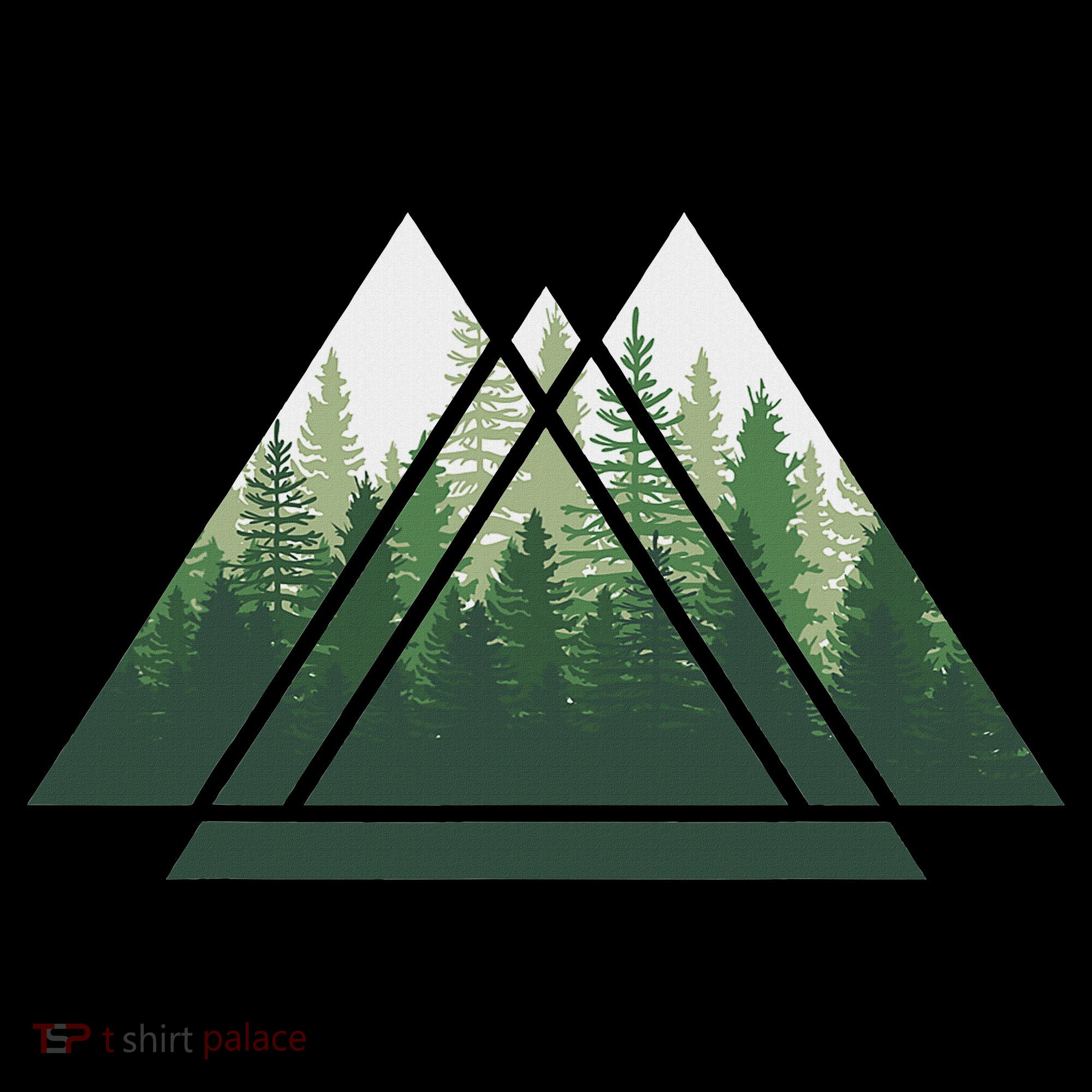 Forest Nature Triangle Minimalism Hoodie