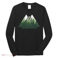 Forest Nature Triangle Minimalism Long Sleeve Shirt thumb 0