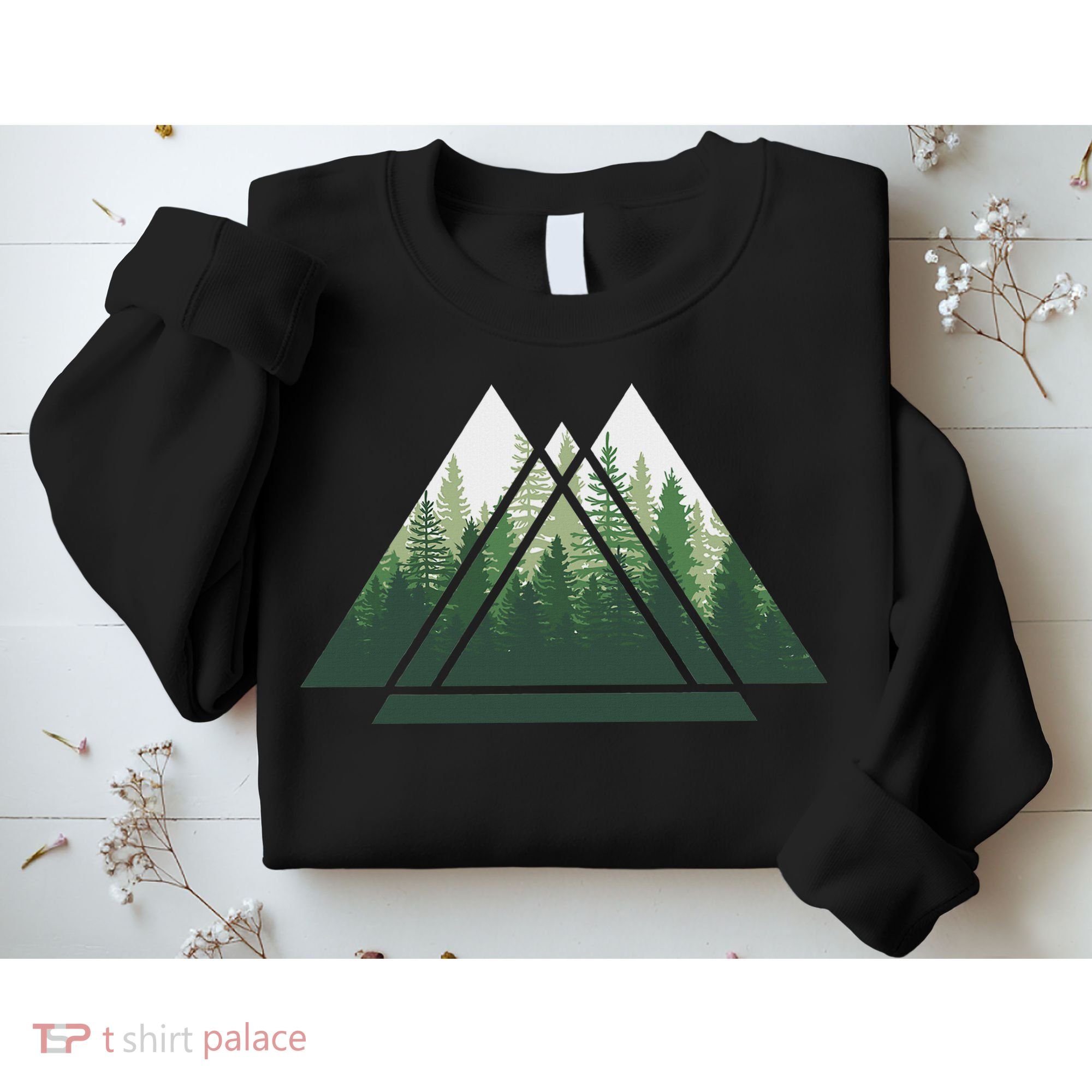 Forest Nature Triangle Minimalism Sweatshirt