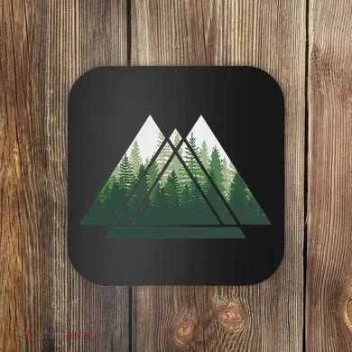 Forest Nature Triangle Minimalism Coaster
