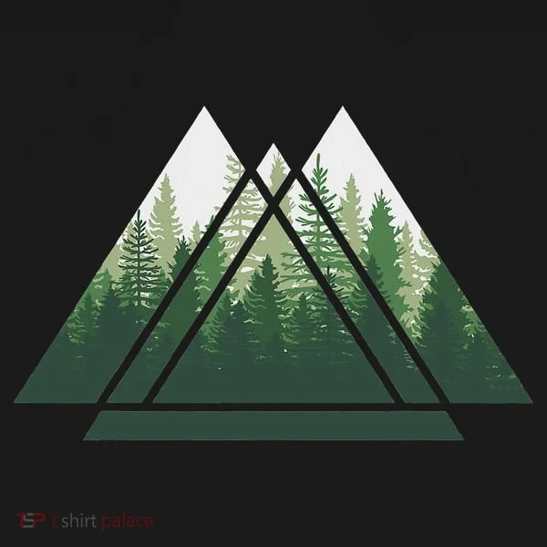 Forest Nature Triangle Minimalism Coaster