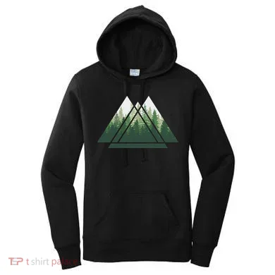 Forest Nature Triangle Minimalism Women's Hoodie