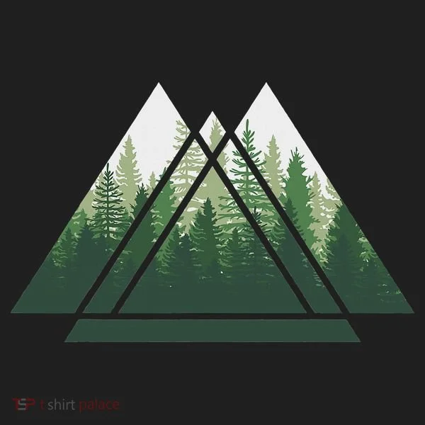 Forest Nature Triangle Minimalism Tumbler