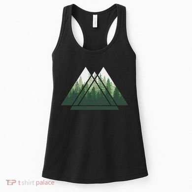 Forest Nature Triangle Minimalism Women's Tank Top