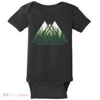 Forest Nature Triangle Minimalism Baby Bodysuit thumb 0